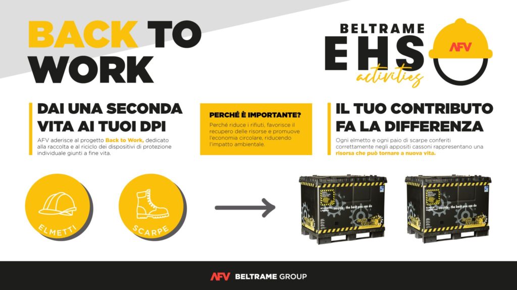 Back to work: Progetto per la raccolta e riciclo dei DPI